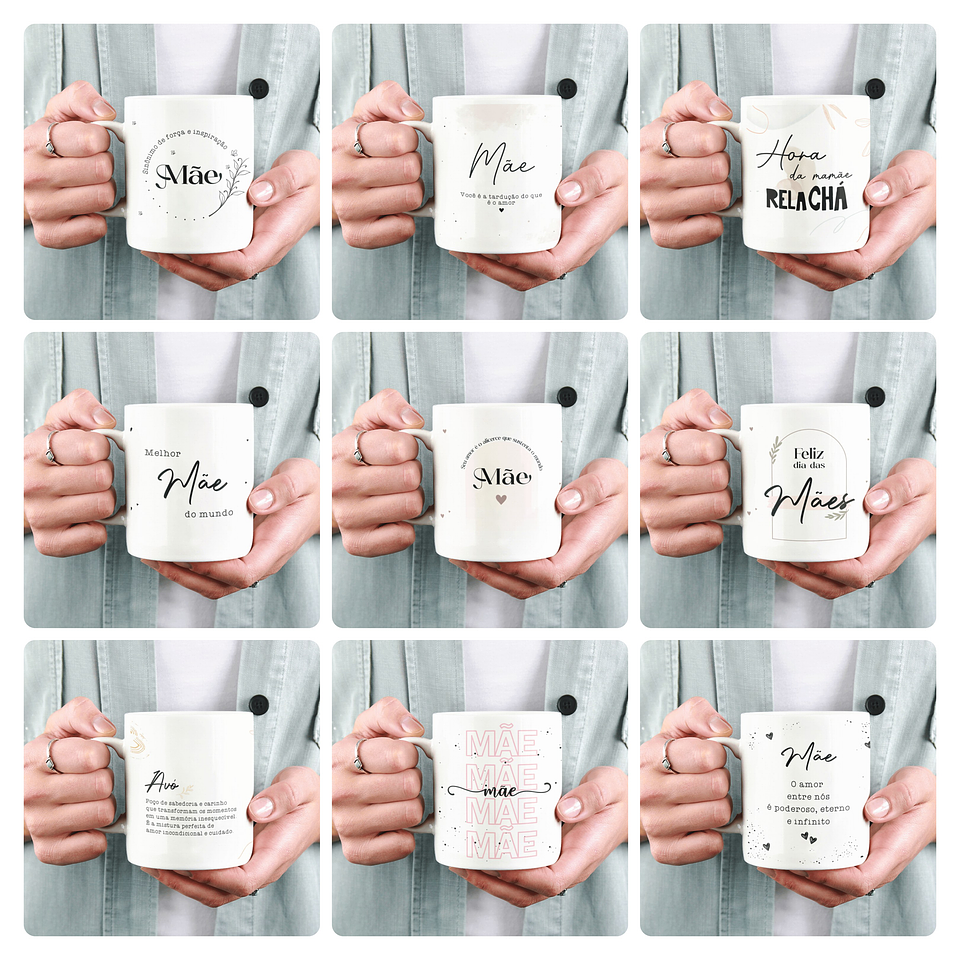 15 Artes para Caneca Dia das Mães Arquivo em Jpg  1