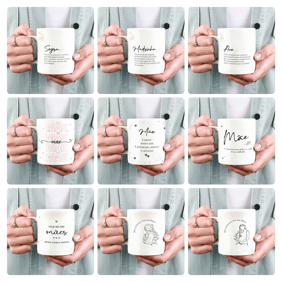 15 Artes para Caneca Dia das Mães Arquivo em Jpg  2