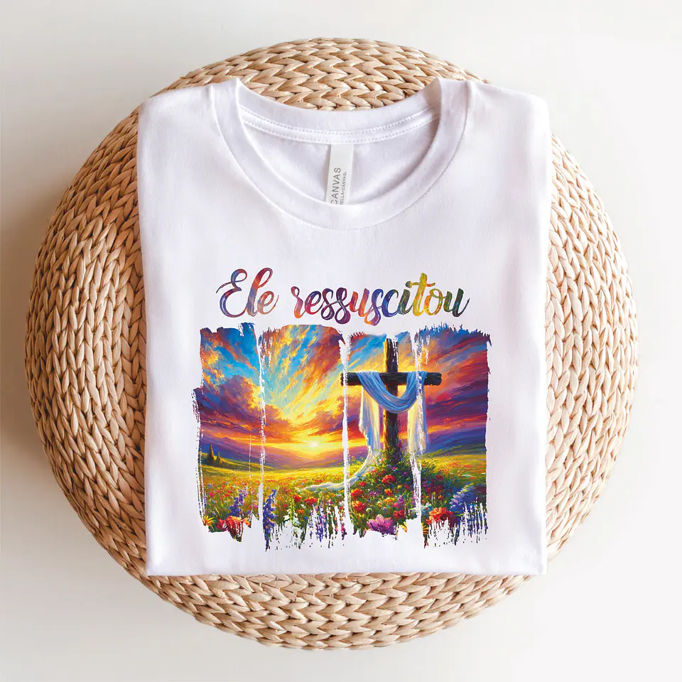 7 Artes para Camisa Jesus Ressucitou Arquivo Editável 7
