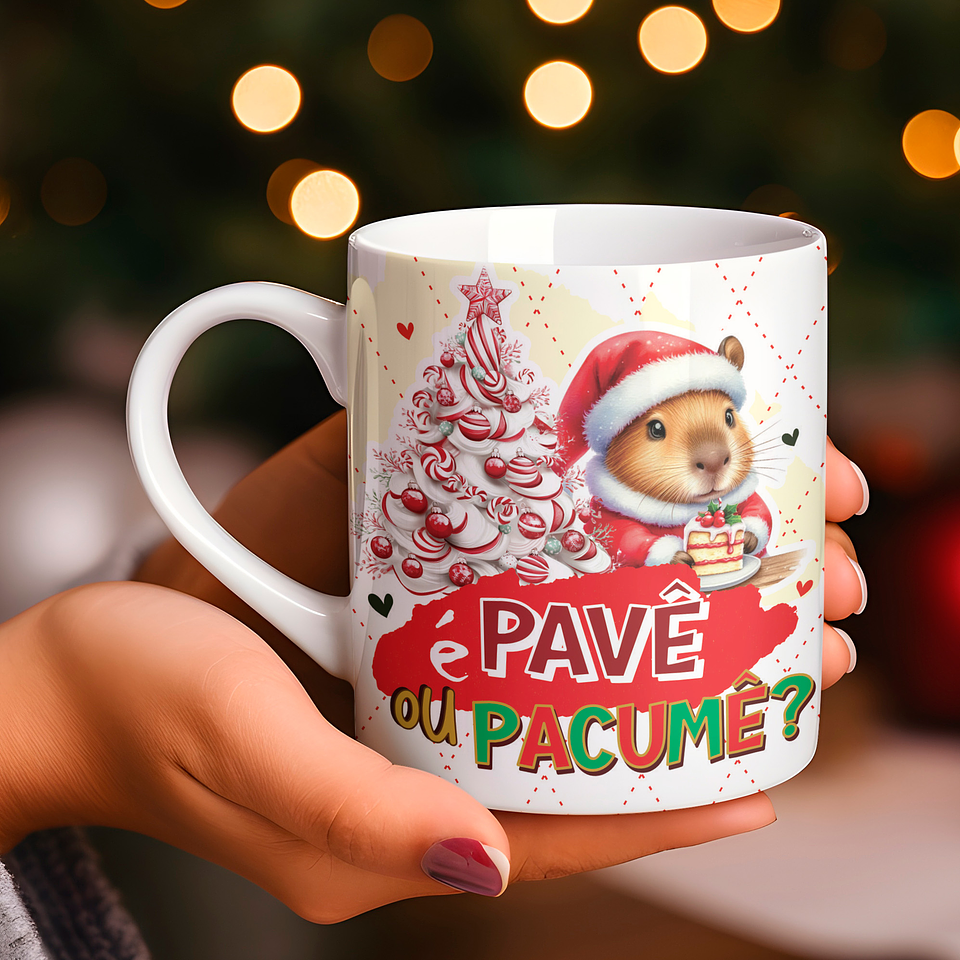 8 Artes para Caneca Natal Capivara Arquivo Editável 6