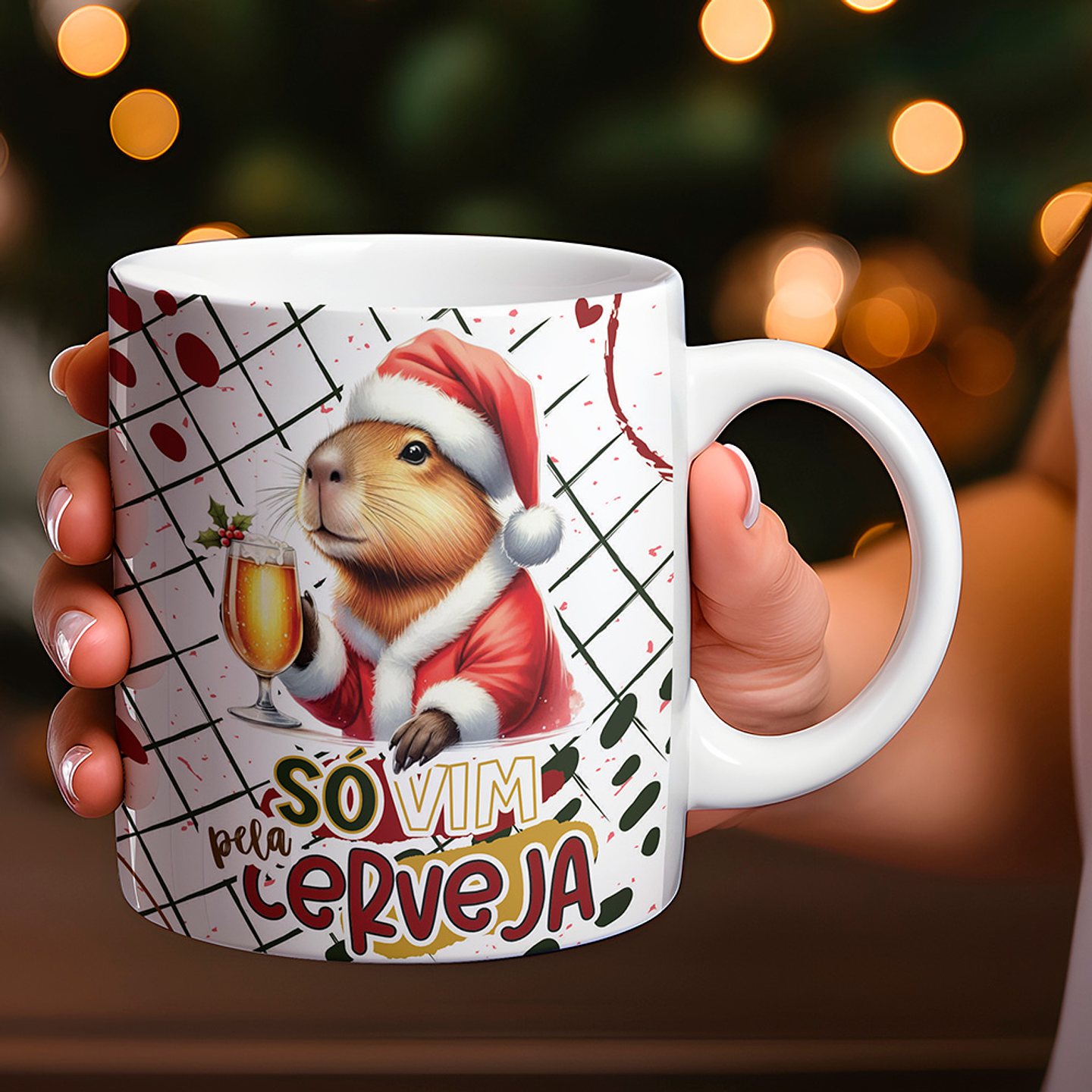 8 Artes para Caneca Natal Capivara Arquivo Editável 7