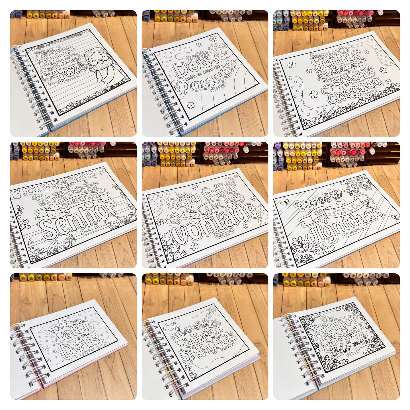 Kit Digital Livro de Colorir Versiculos Fofinhos em Pdf 2