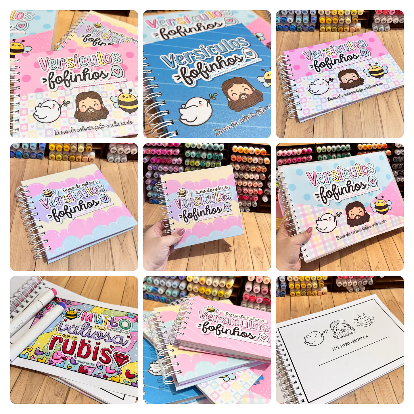 Kit Digital Livro de Colorir Versiculos Fofinhos em Pdf 3