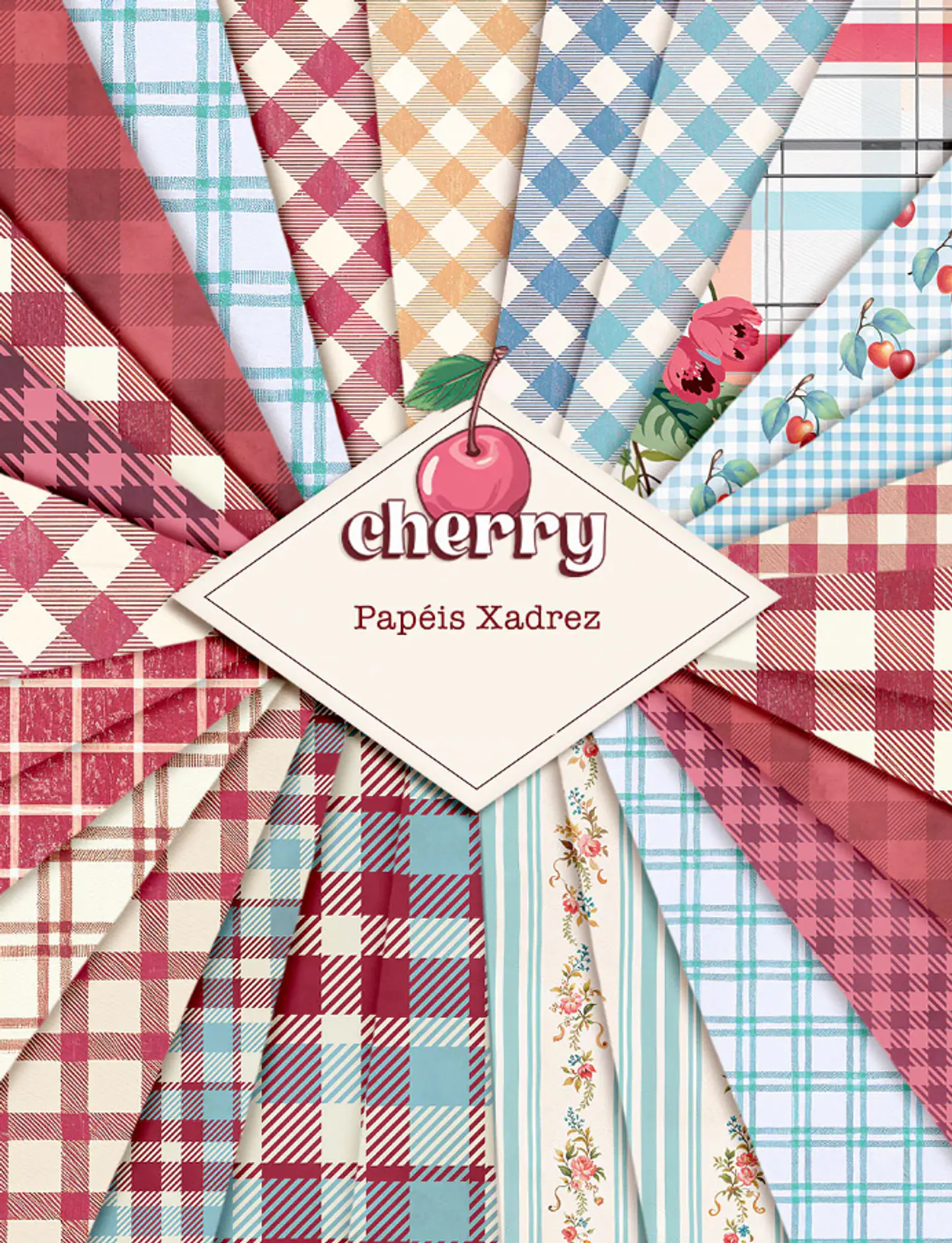 Kit Digital Cherry Cerejas Arquivo em Png 5