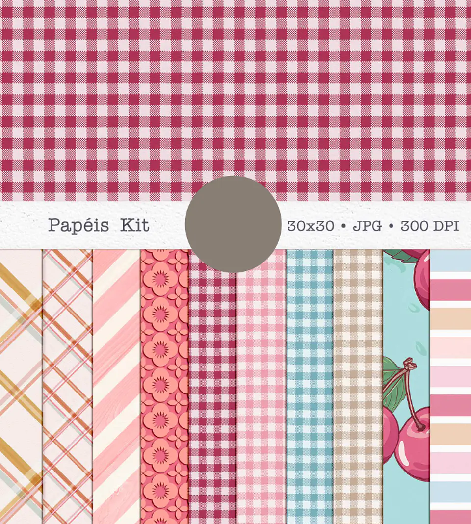 Kit Digital Cherry Cerejas Arquivo em Png 6