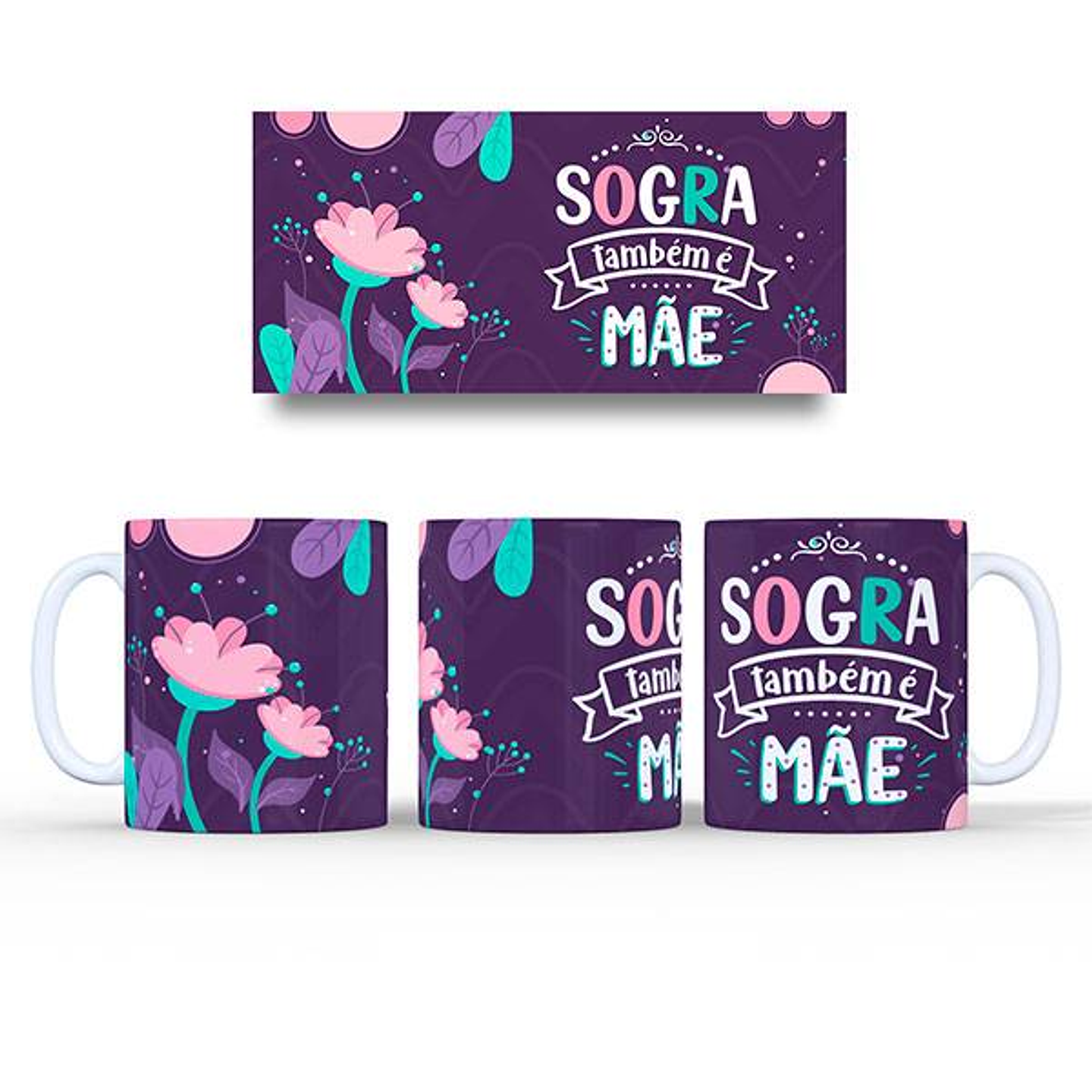 4 Artes para Caneca Dia Das Mães Arquivo em Png 1