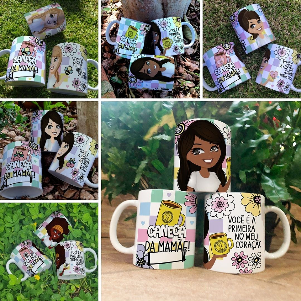 10 Artes para Caneca da Mãmãe Dia das Mães Arquivo Editável 1