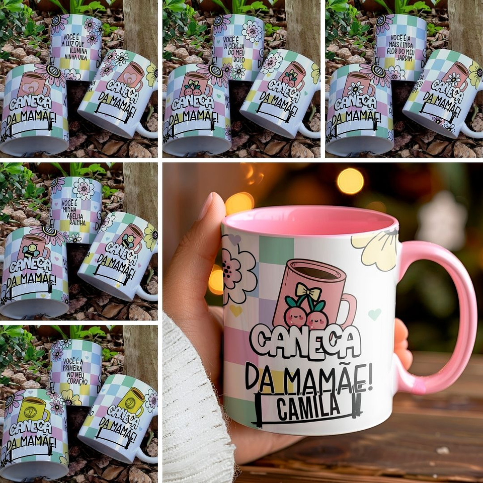 10 Artes para Caneca da Mãmãe Dia das Mães Arquivo Editável 2