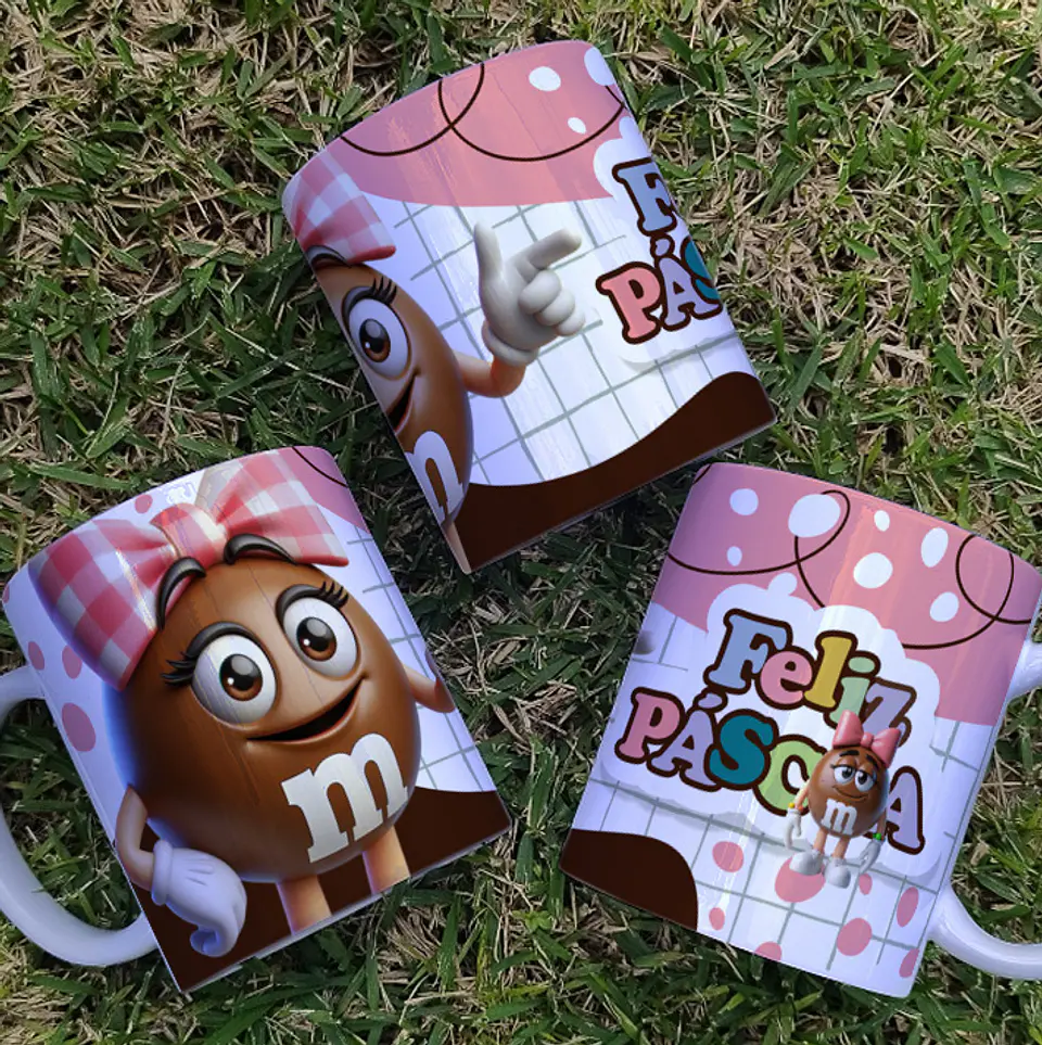 9 Artes para Canecas MMs Páscoa 3D Arquivo em Jpg 4