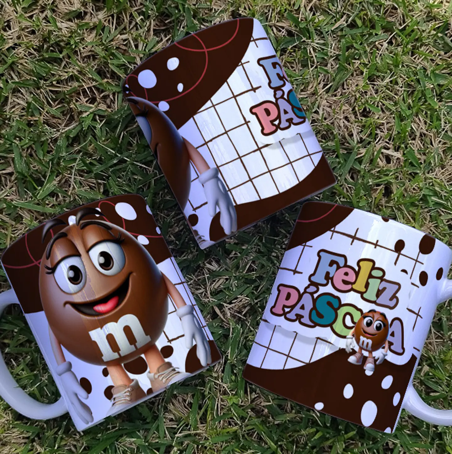 9 Artes para Canecas MMs Páscoa 3D Arquivo em Jpg 5