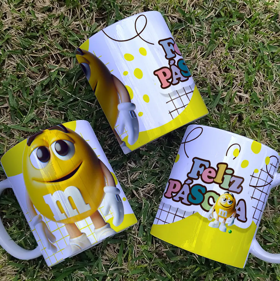 9 Artes para Canecas MMs Páscoa 3D Arquivo em Jpg 6