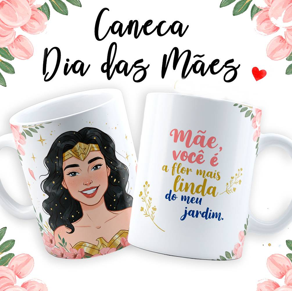 18 Artes para Caneca Dia das Mãe Maravilha em Jpg  10