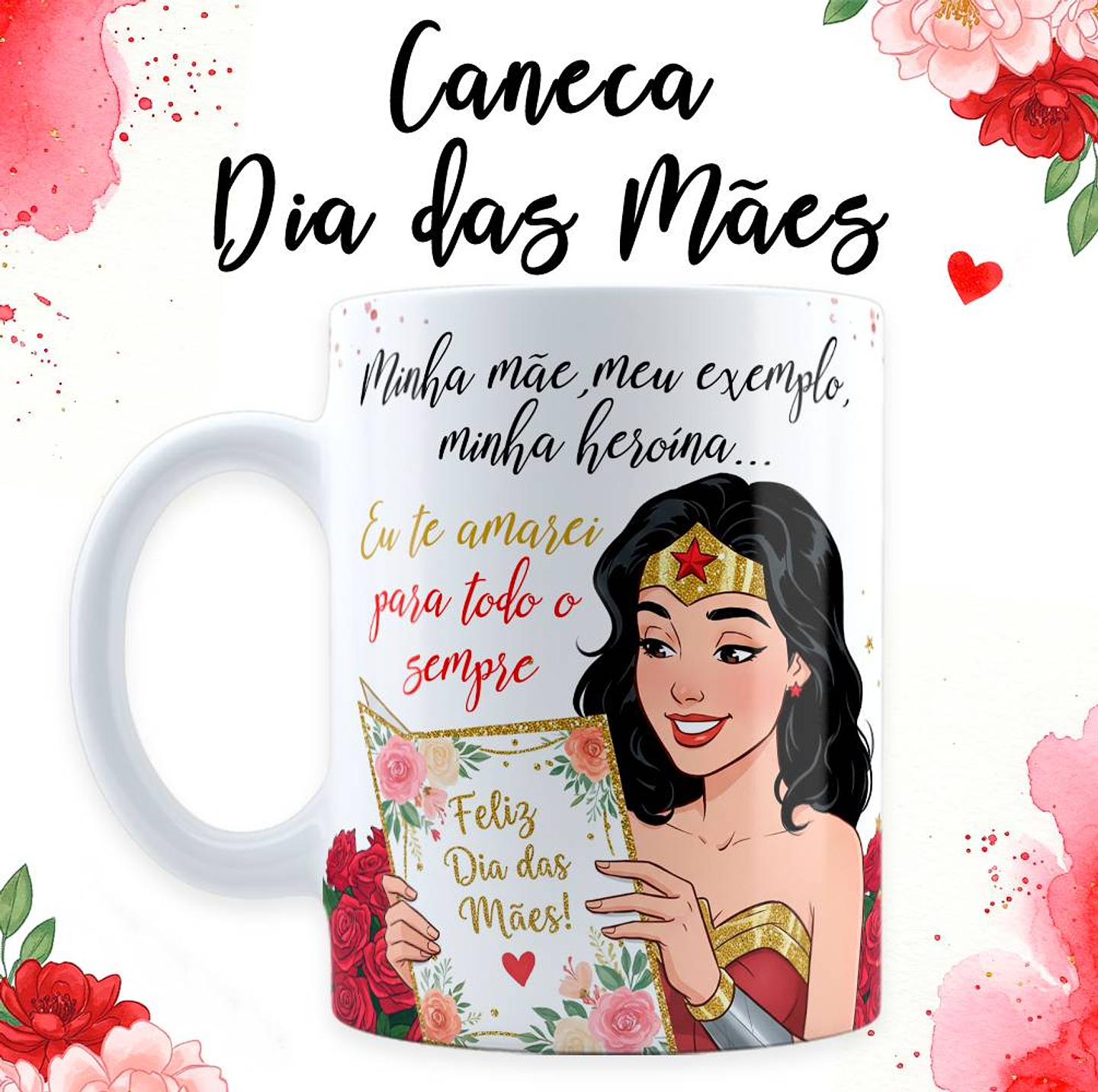 18 Artes para Caneca Dia das Mãe Maravilha em Jpg  18