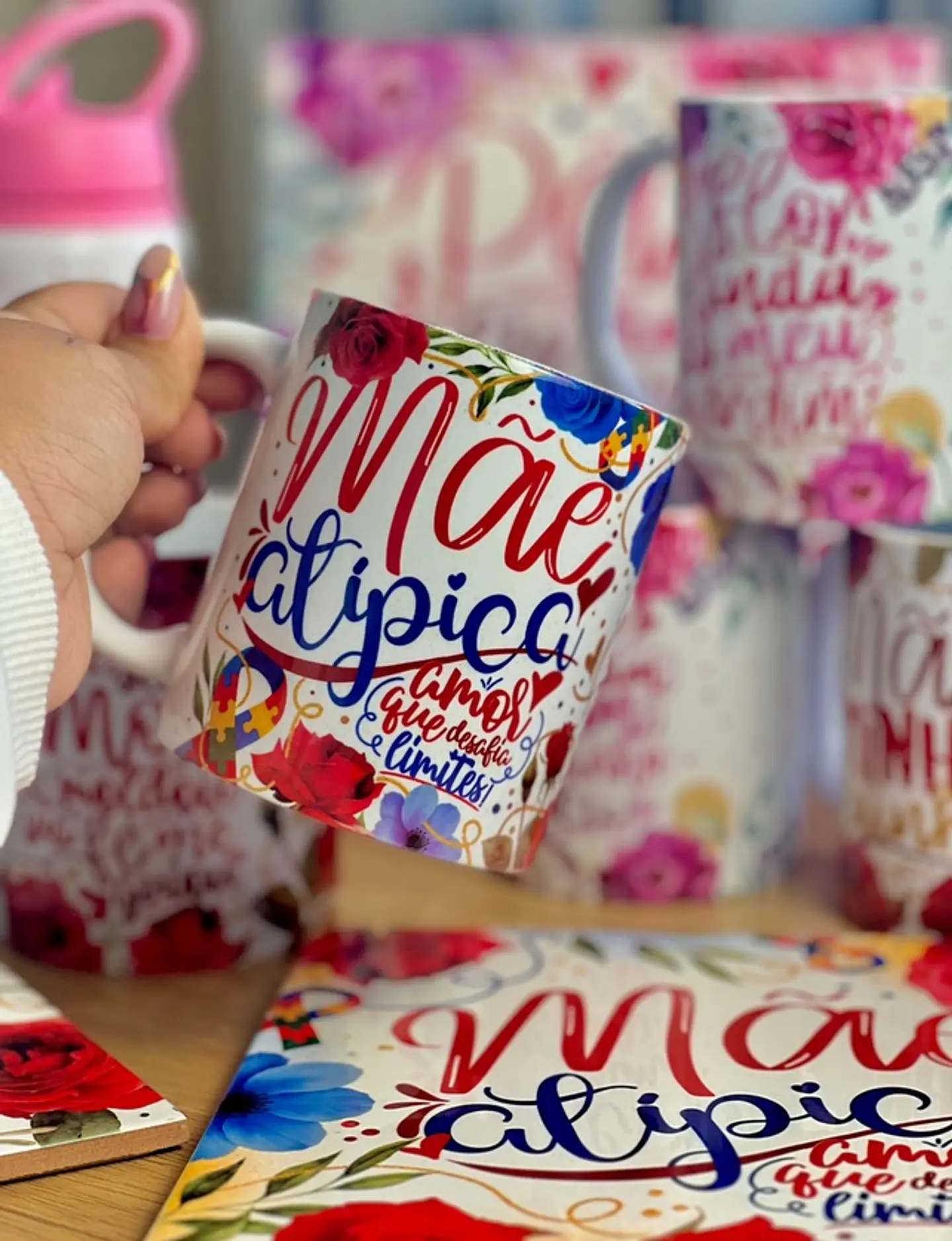 18 Artes para Caneca Dia das Mães Floral Arquivo em Jpg 1