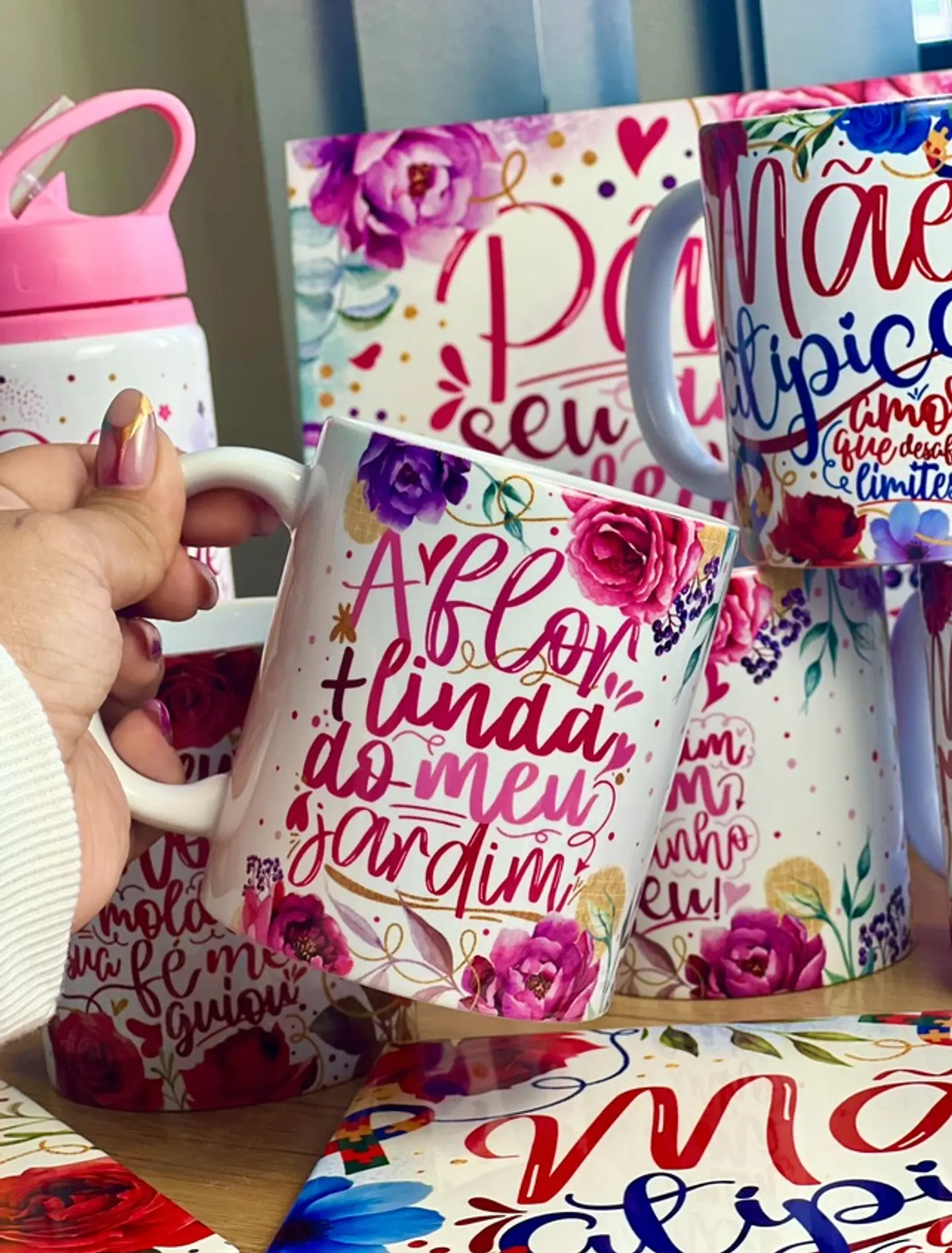 18 Artes para Caneca Dia das Mães Floral Arquivo em Jpg 3