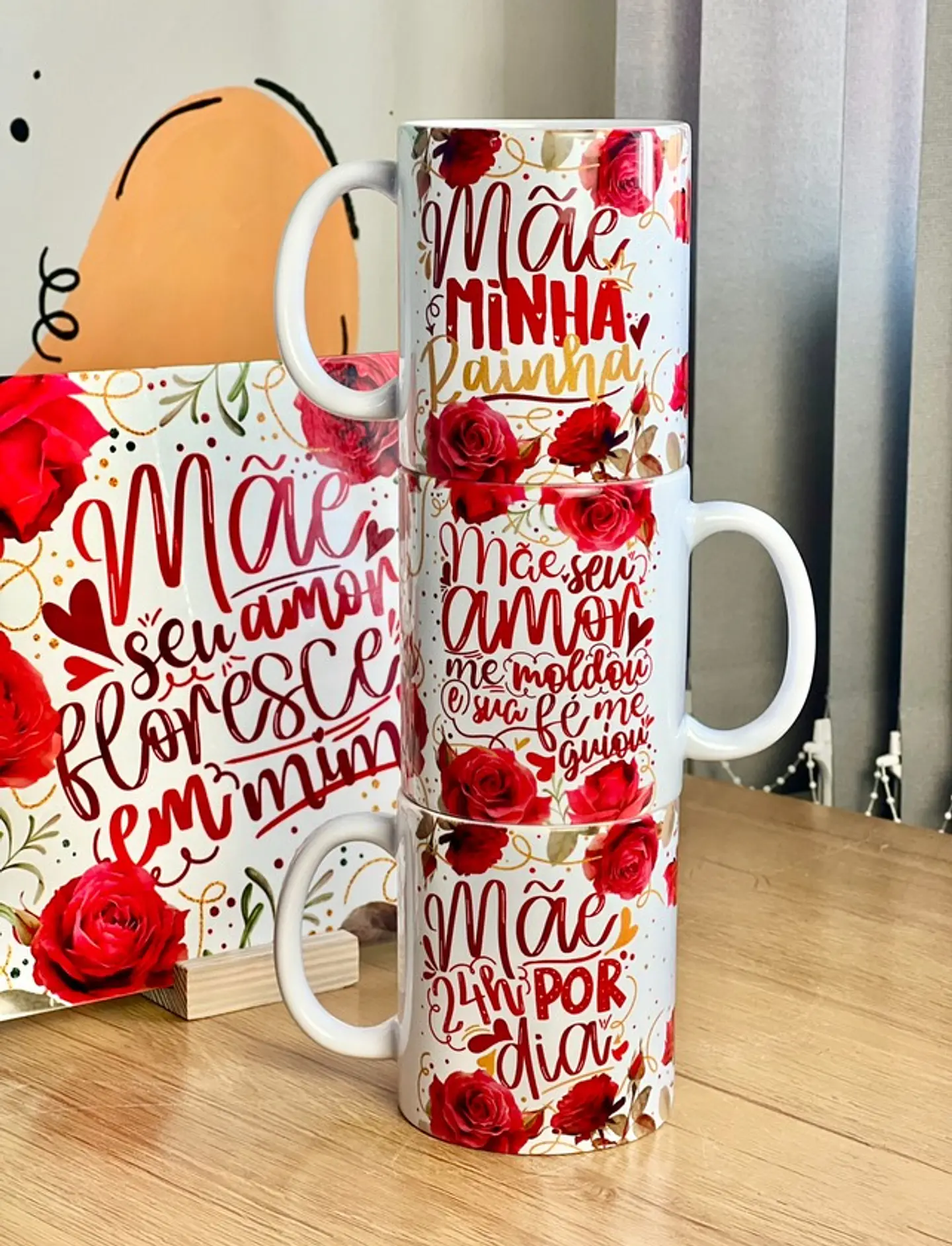 18 Artes para Caneca Dia das Mães Floral Arquivo em Jpg 4