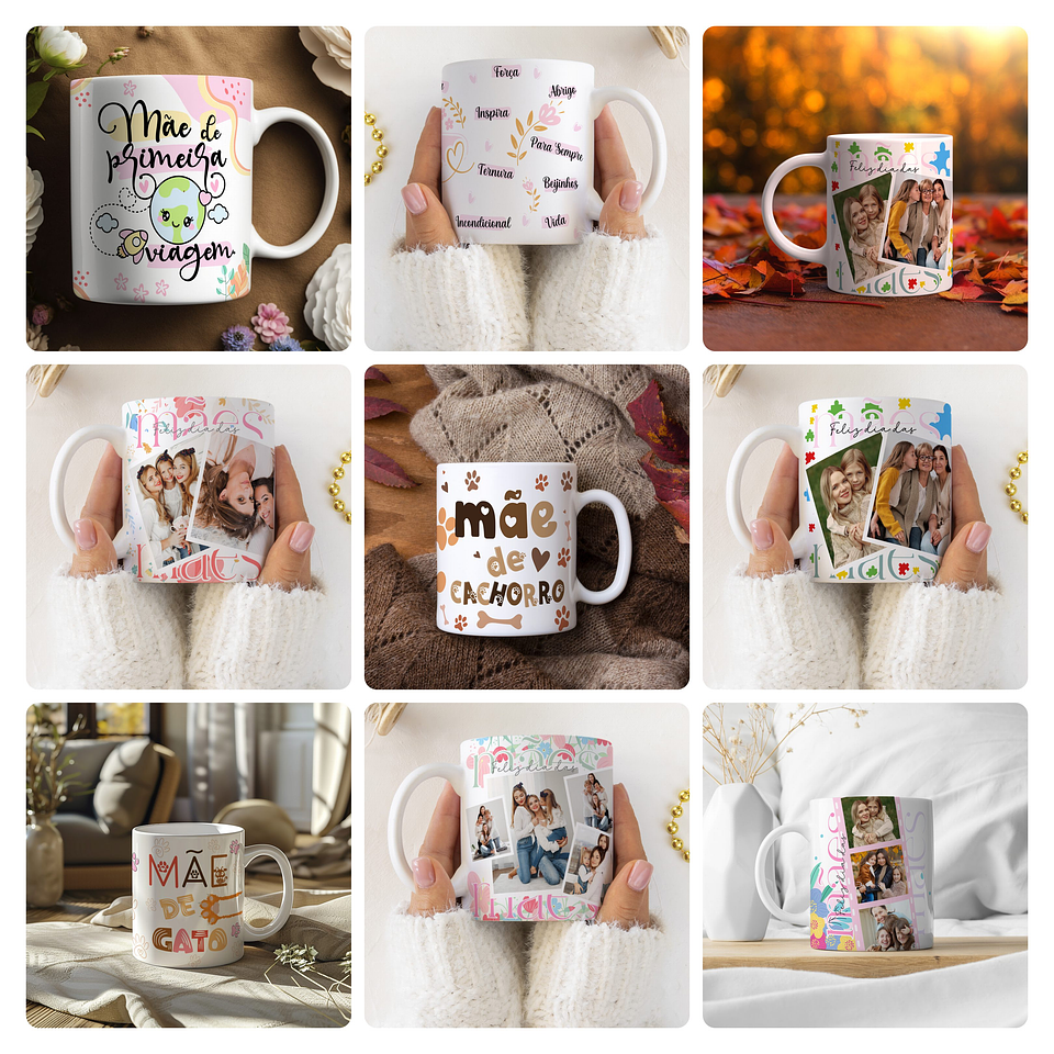 32 Artes para Caneca Dia das Mães Arquivo Editável 3