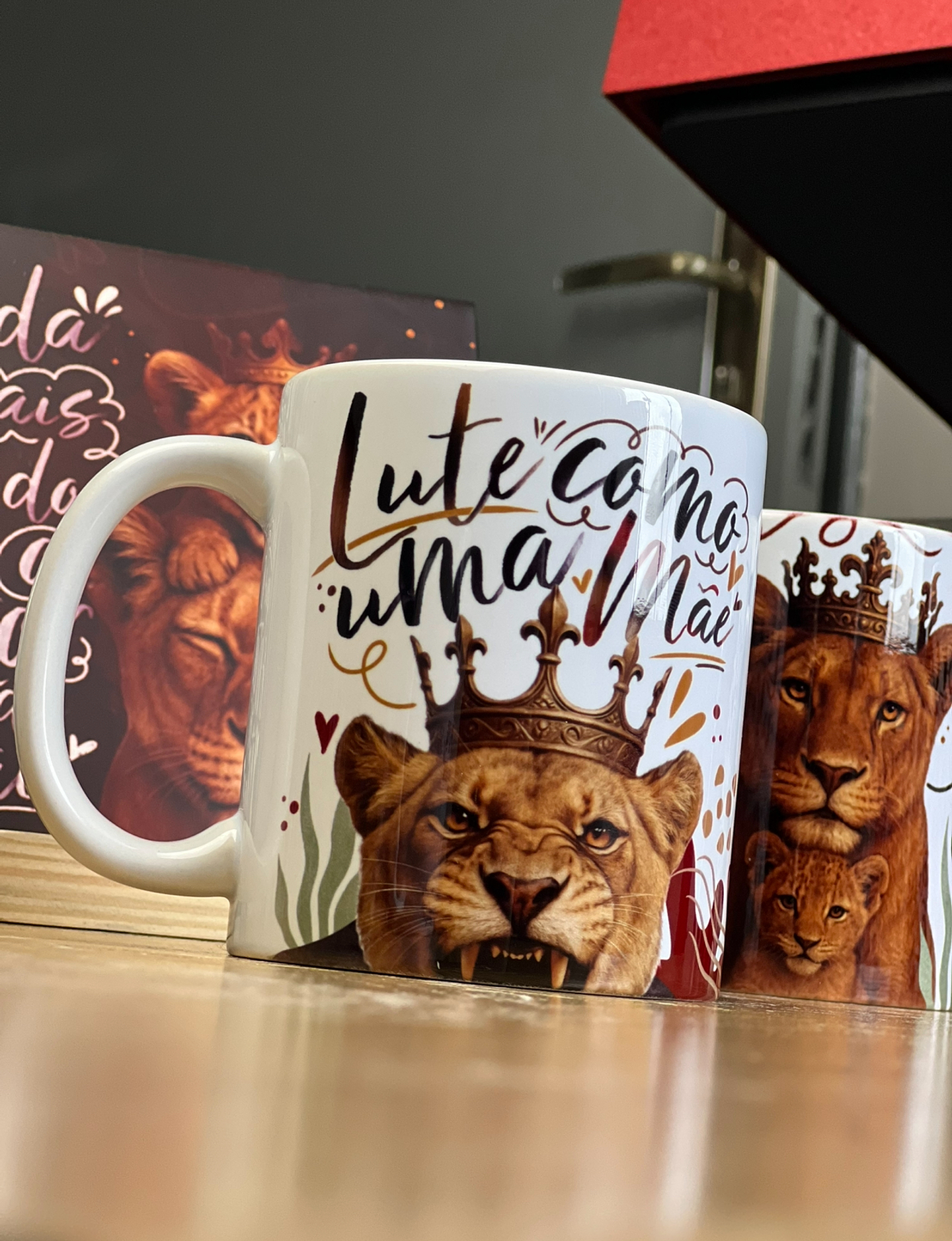 20 Artes para Caneca Dia das Mães Mãe Leoa Arquivo em Jpg  3