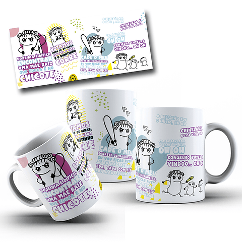 3 Artes para Caneca Flok Dia Das Mães em Jpg