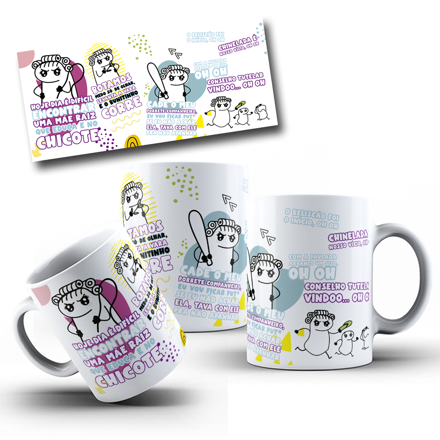 3 Artes para Caneca Flok Dia Das Mães em Jpg 1