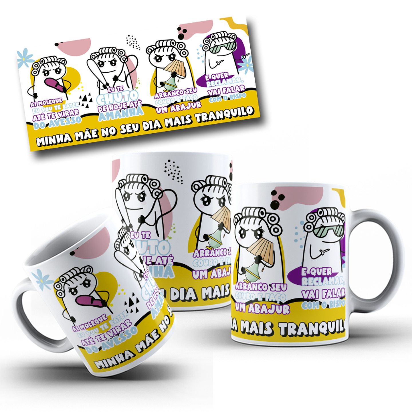 3 Artes para Caneca Flok Dia Das Mães em Jpg 3