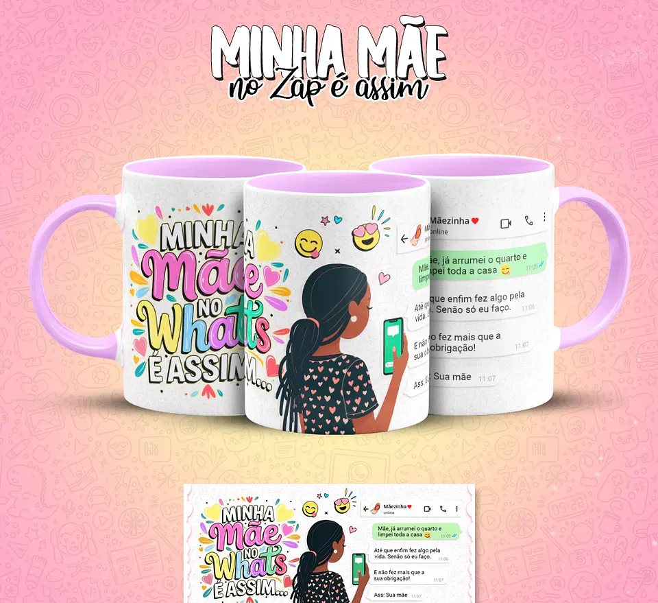 10 Artes para Caneca Mãe no Zap Arquivo em Jpg  6