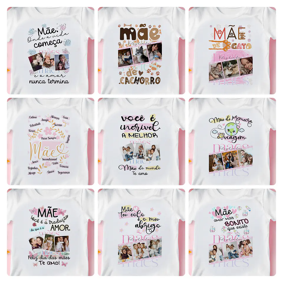 33 Artes para Camisa Azulejo e Almofada Dia das Mães Arquivo Editável 1