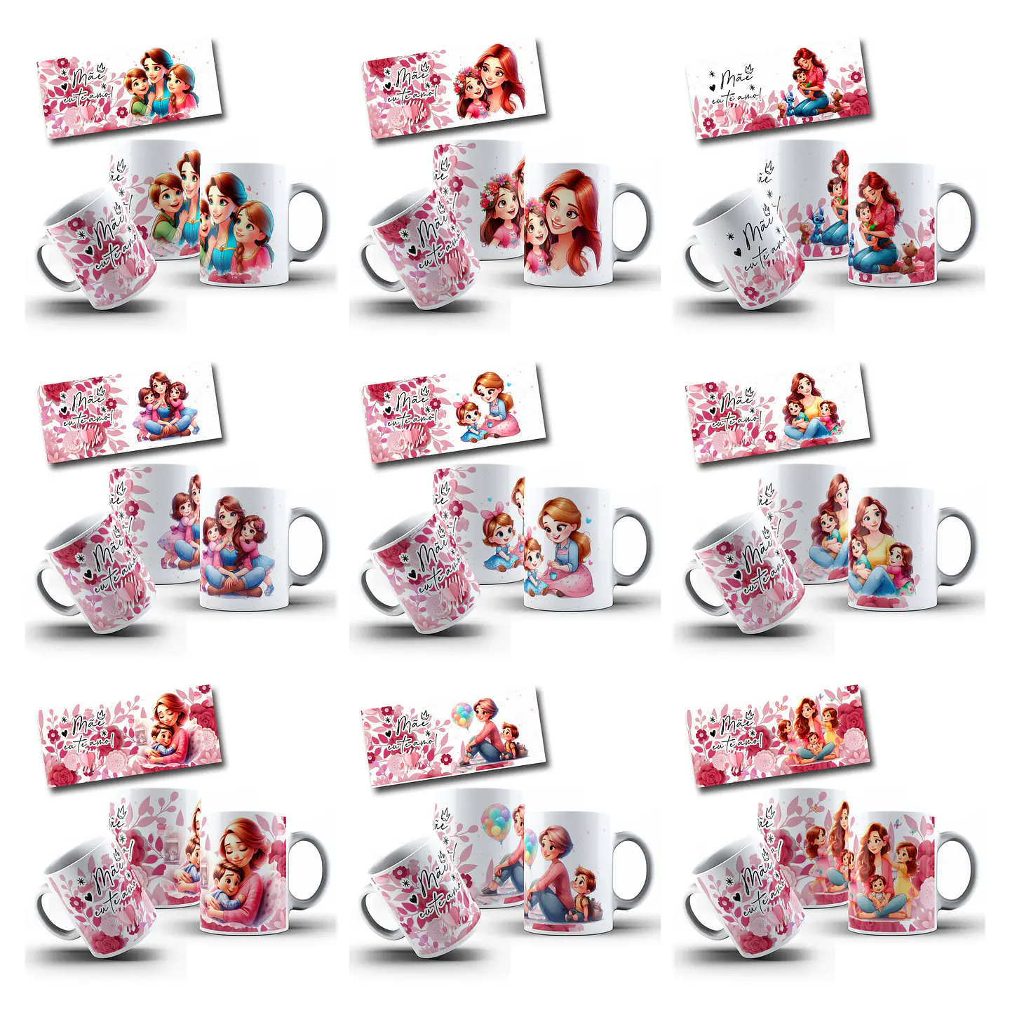 34 Artes para Caneca Dia das Mães Frases Mãe Eu Te Amo Arquivo em Jpg  1