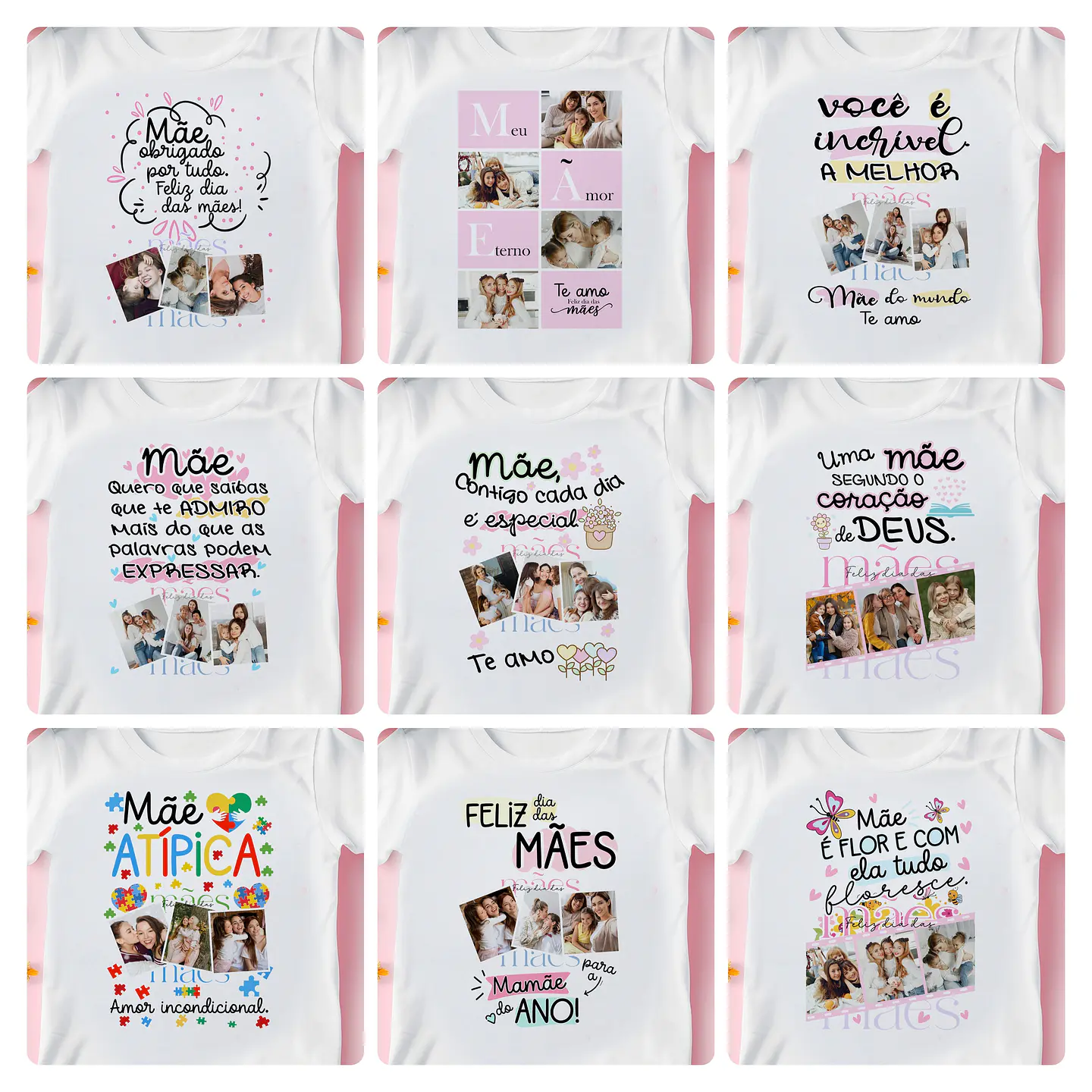 33 Artes para Camisa Azulejo e Almofada Dia das Mães Arquivo Editável 2
