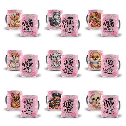 34 Artes para Caneca Mãe de Pet Dog Arquivo em Jpg 