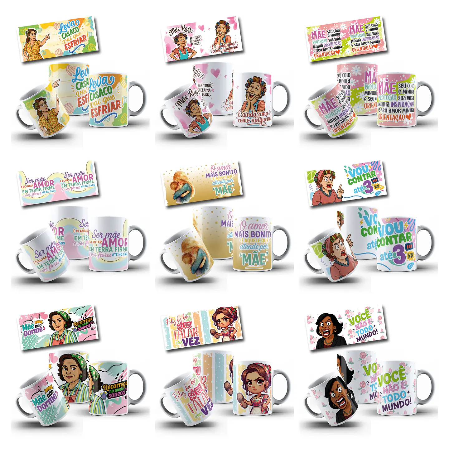 39 Artes para Caneca Dia das Mães Frases Mãe é Tudo Igual Arquivo em Jpg  1