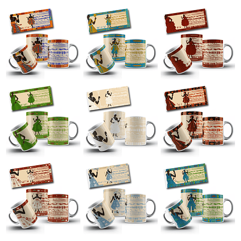 31 Artes para Caneca e Camisa Orixas Ancestrais Arquivo em Pdf 