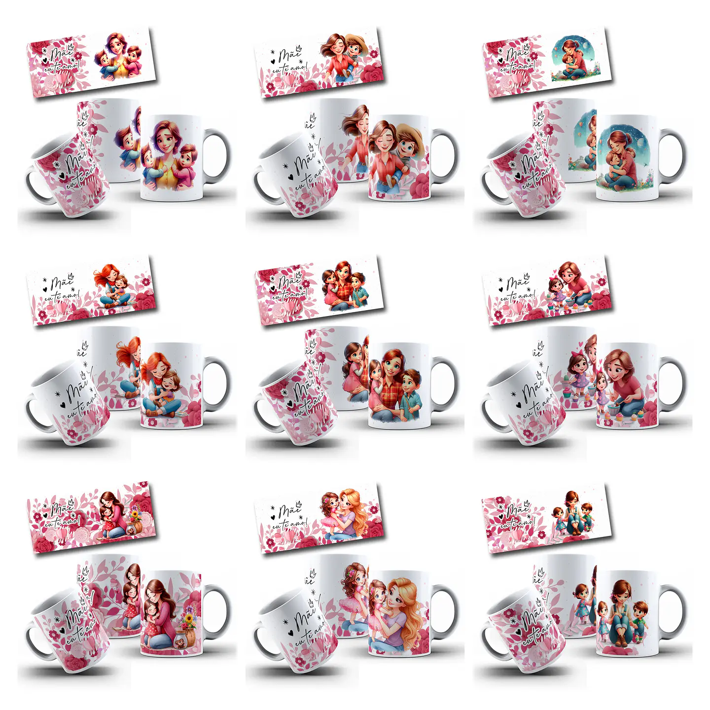 34 Artes para Caneca Dia das Mães Frases Mãe Eu Te Amo Arquivo em Jpg  4