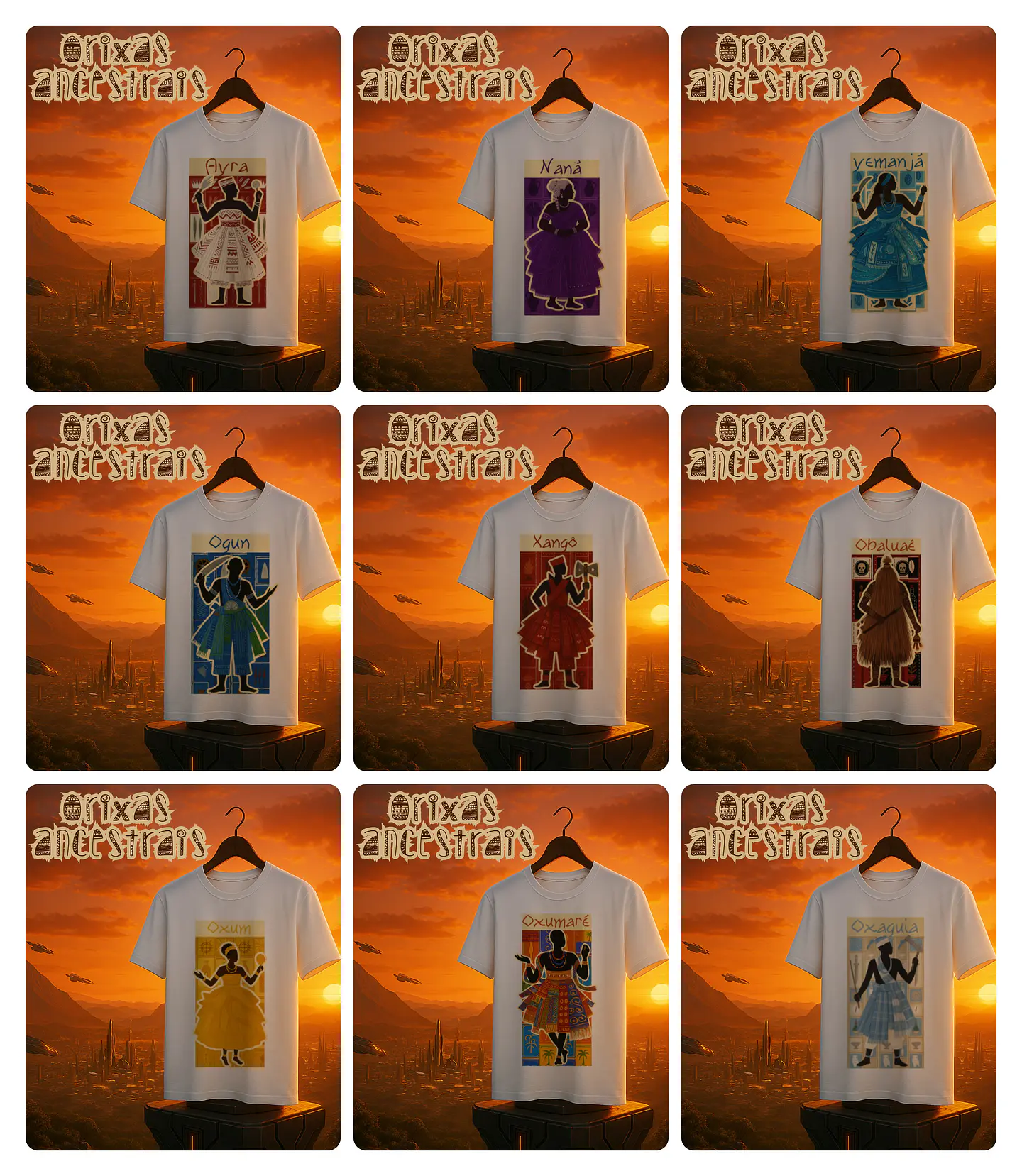 31 Artes para Caneca e Camisa Orixas Ancestrais Arquivo em Pdf  2