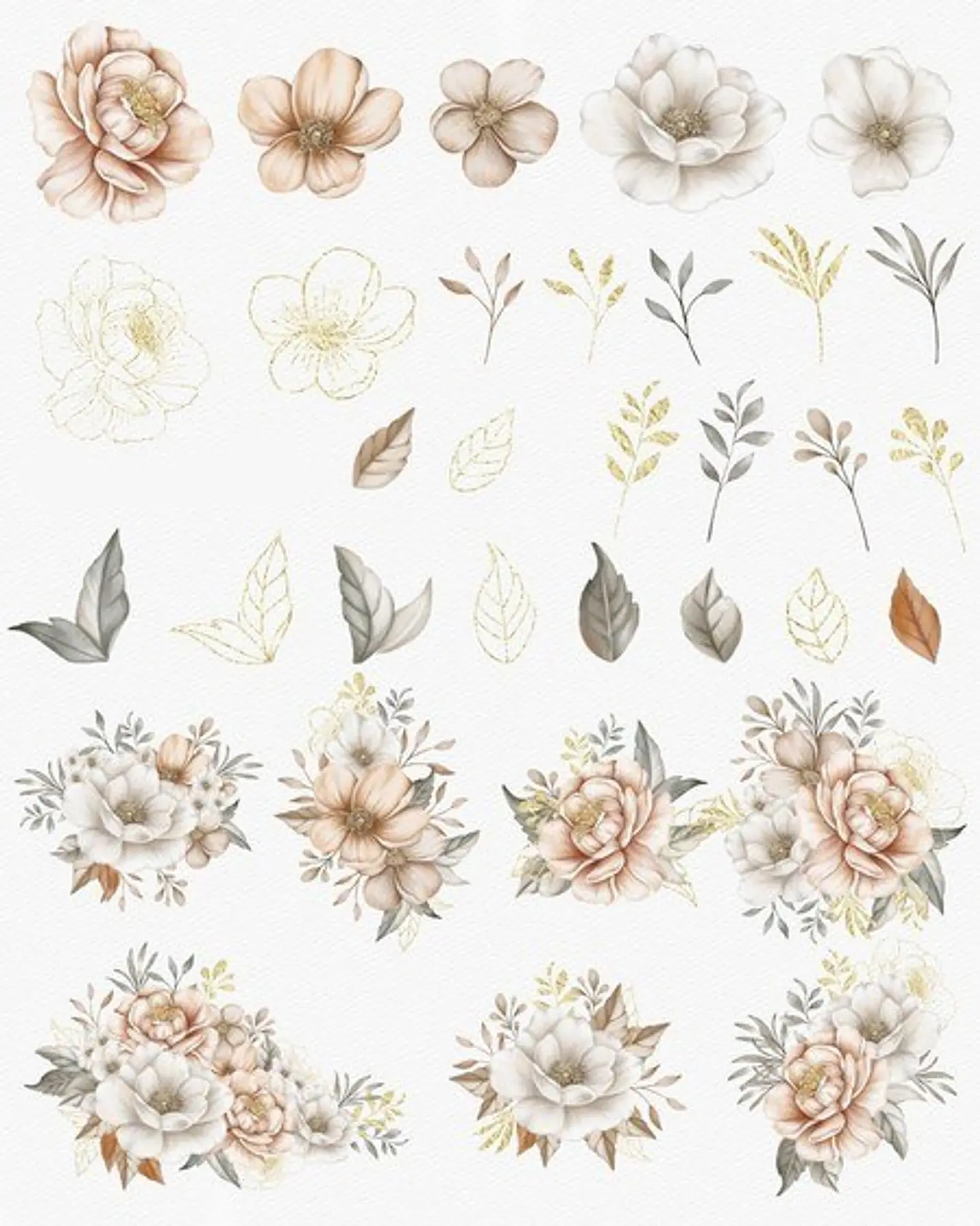 Kit Digital Amor de Mãe  Aquarelados em Png 3