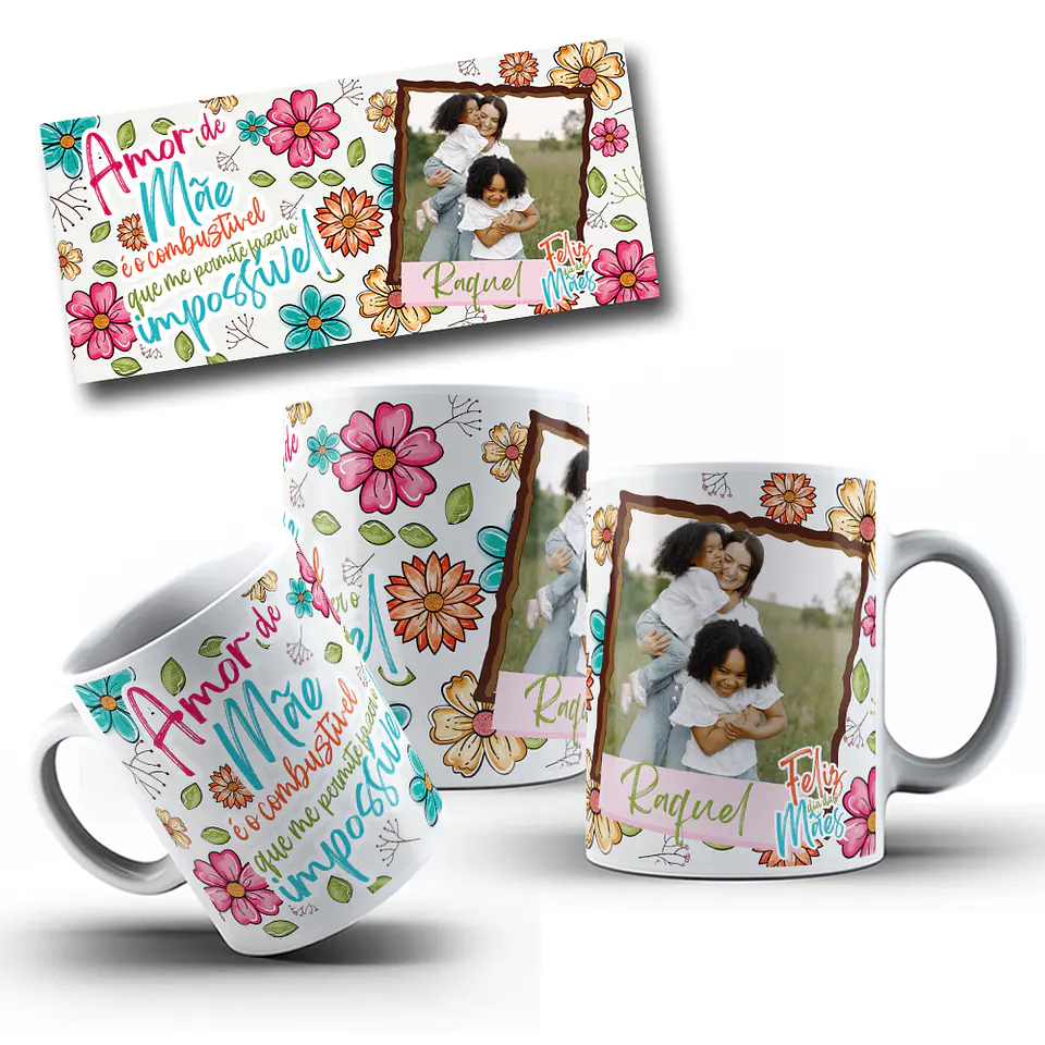 16 Artes para Caneca Dia das Mães Frases Flor de Mãe Arquivo em Jpg  8