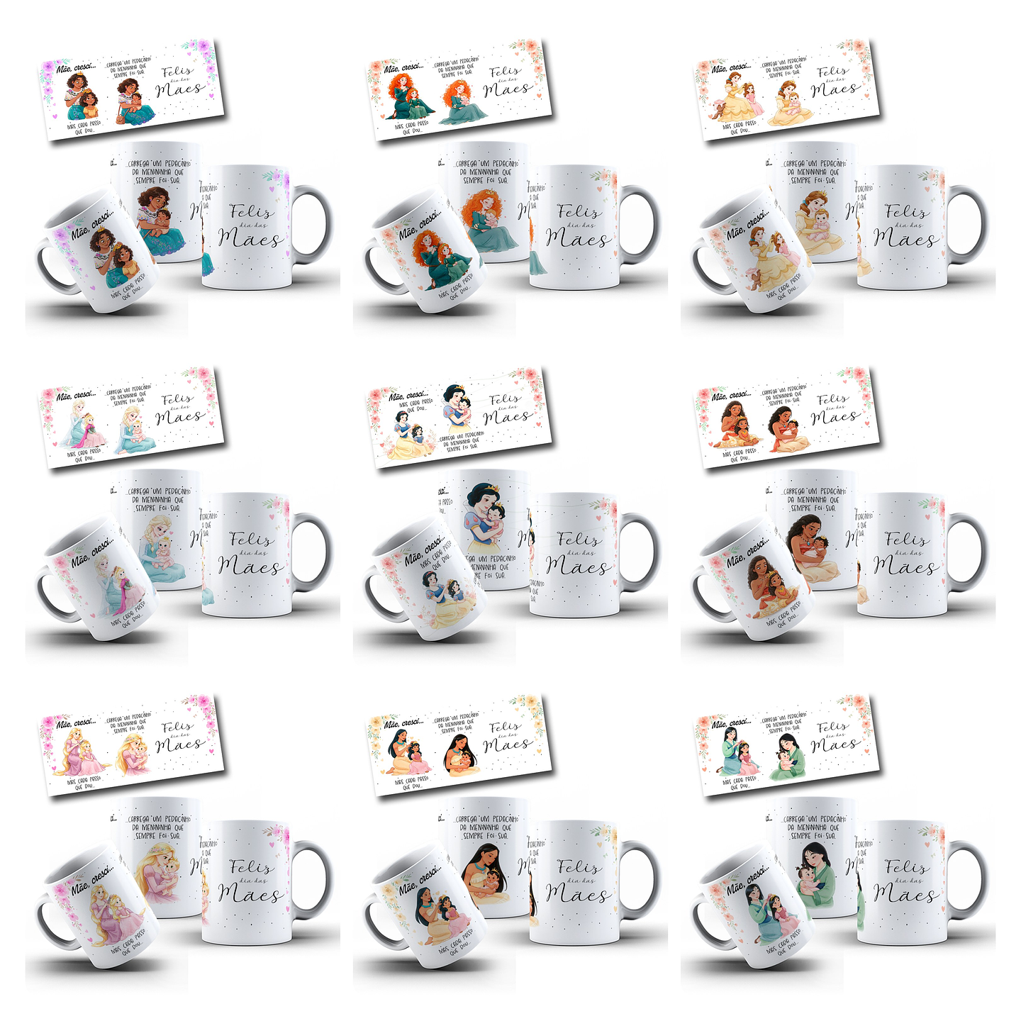 29 Artes para Caneca Dia das Mães Princesas Arquivo em Jpg 8