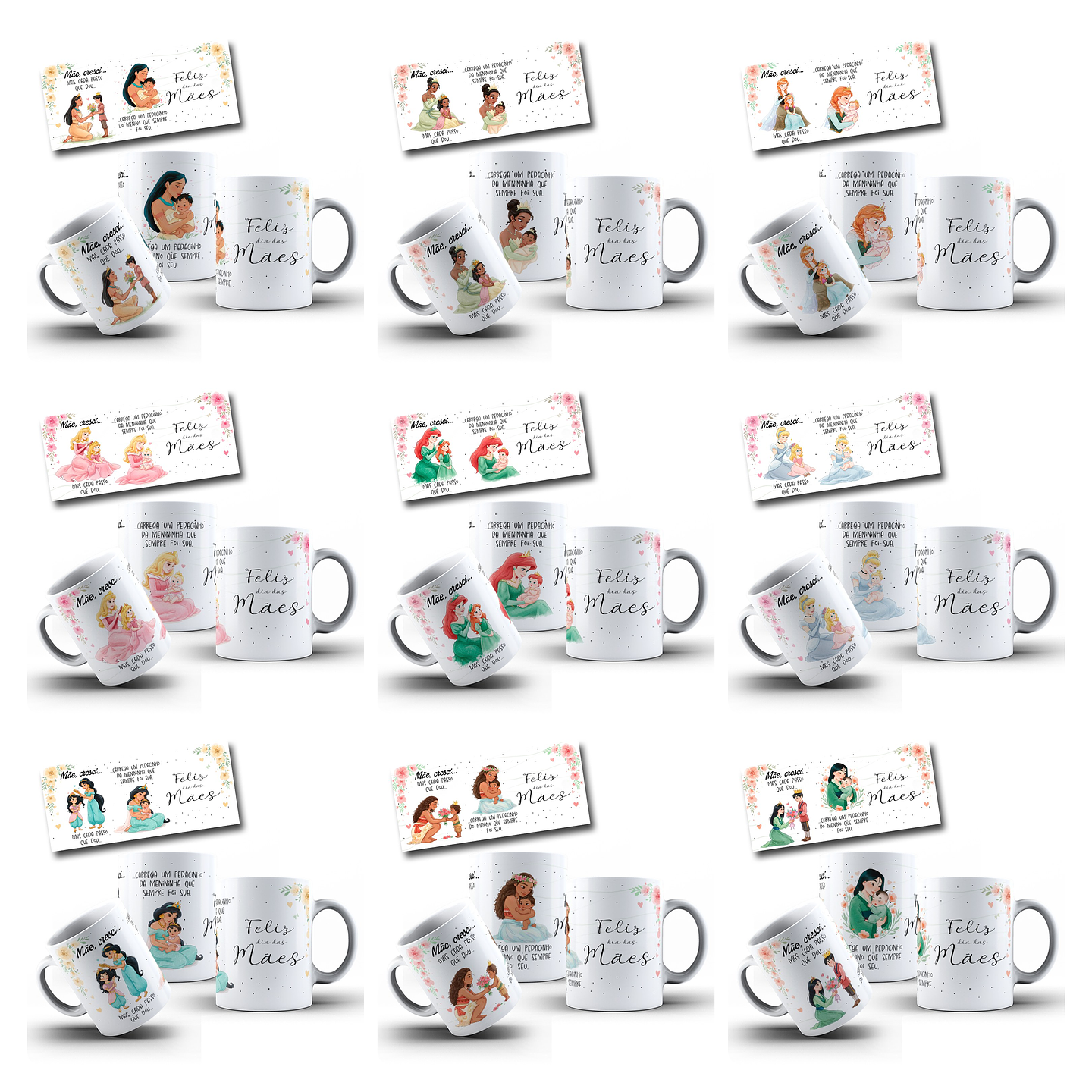 29 Artes para Caneca Dia das Mães Princesas Arquivo em Jpg 9