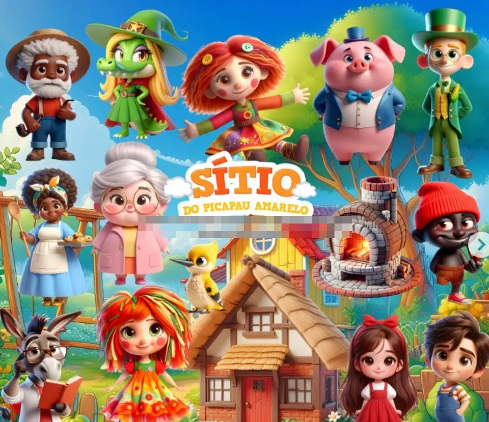 Kit Digital Sitio do Pica Pau Amarelo em Png   1