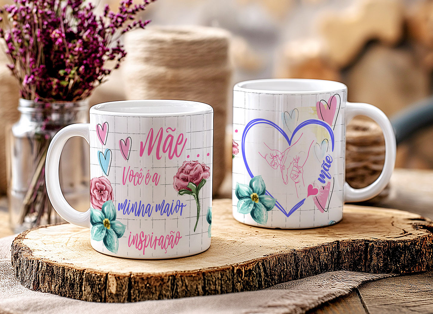14 Artes para Caneca e Azulejo Dia das Mães  Arquivo Editável 7
