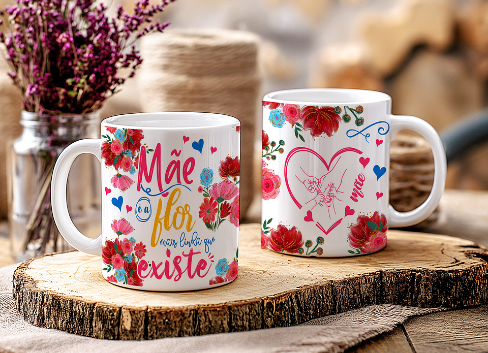 14 Artes para Caneca e Azulejo Dia das Mães  Arquivo Editável 8
