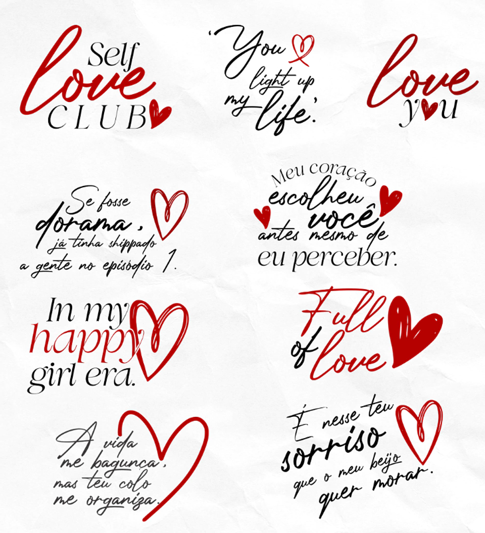 Arquivo Letters of love Mimos e Frases Dia dos namorados Arquivo Editável  2