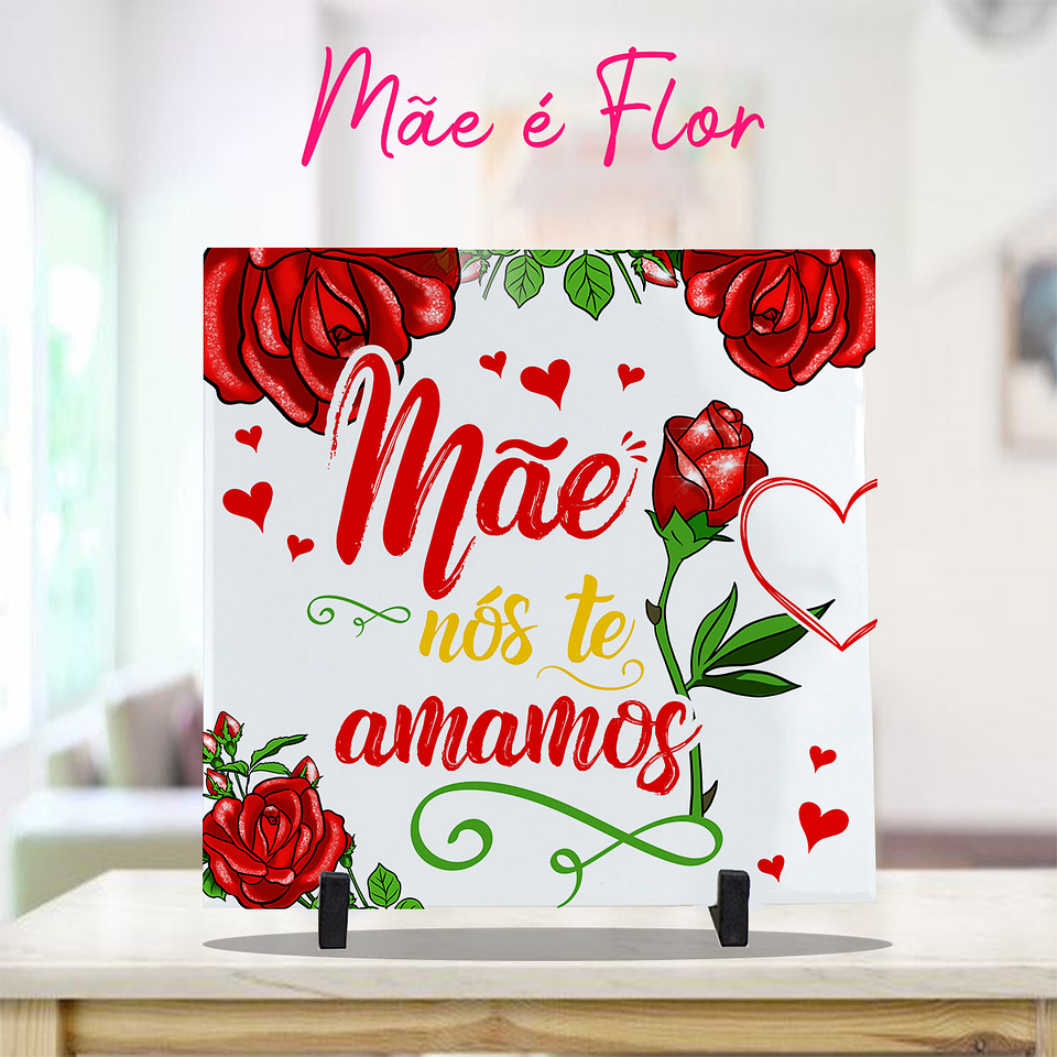 14 Artes para Caneca e Azulejo Dia das Mães  Arquivo Editável 12