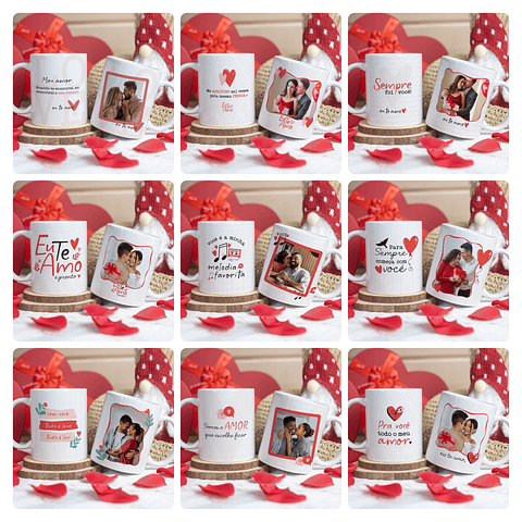 50 Artes para Canecas e Camisa Dia dos Namorados Arquivo Editável