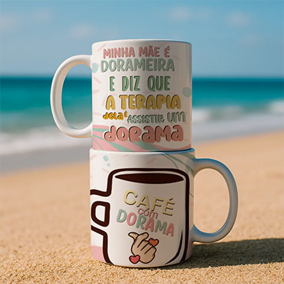 5 Artes para Caneca Mãe Dorameira Arquivo Editável 3