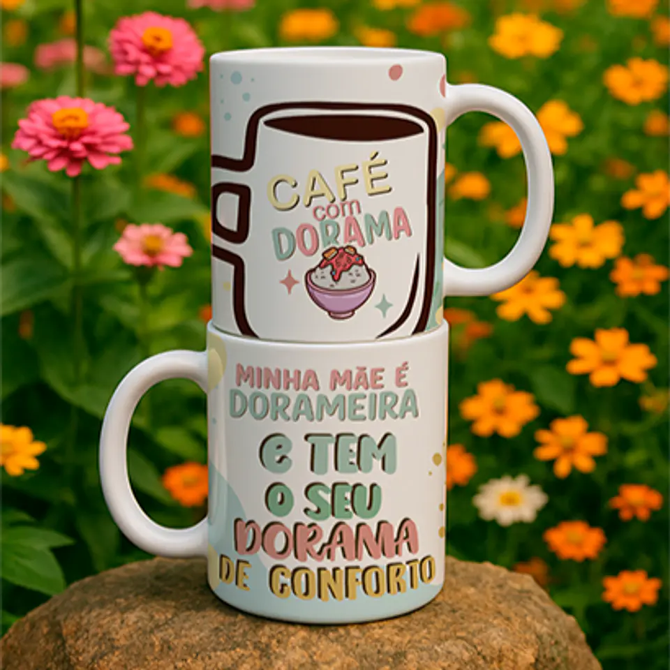 5 Artes para Caneca Mãe Dorameira Arquivo Editável 4