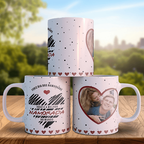 9 Artes para Caneca Dia dos Namorados Fotos Arquivo Editável 