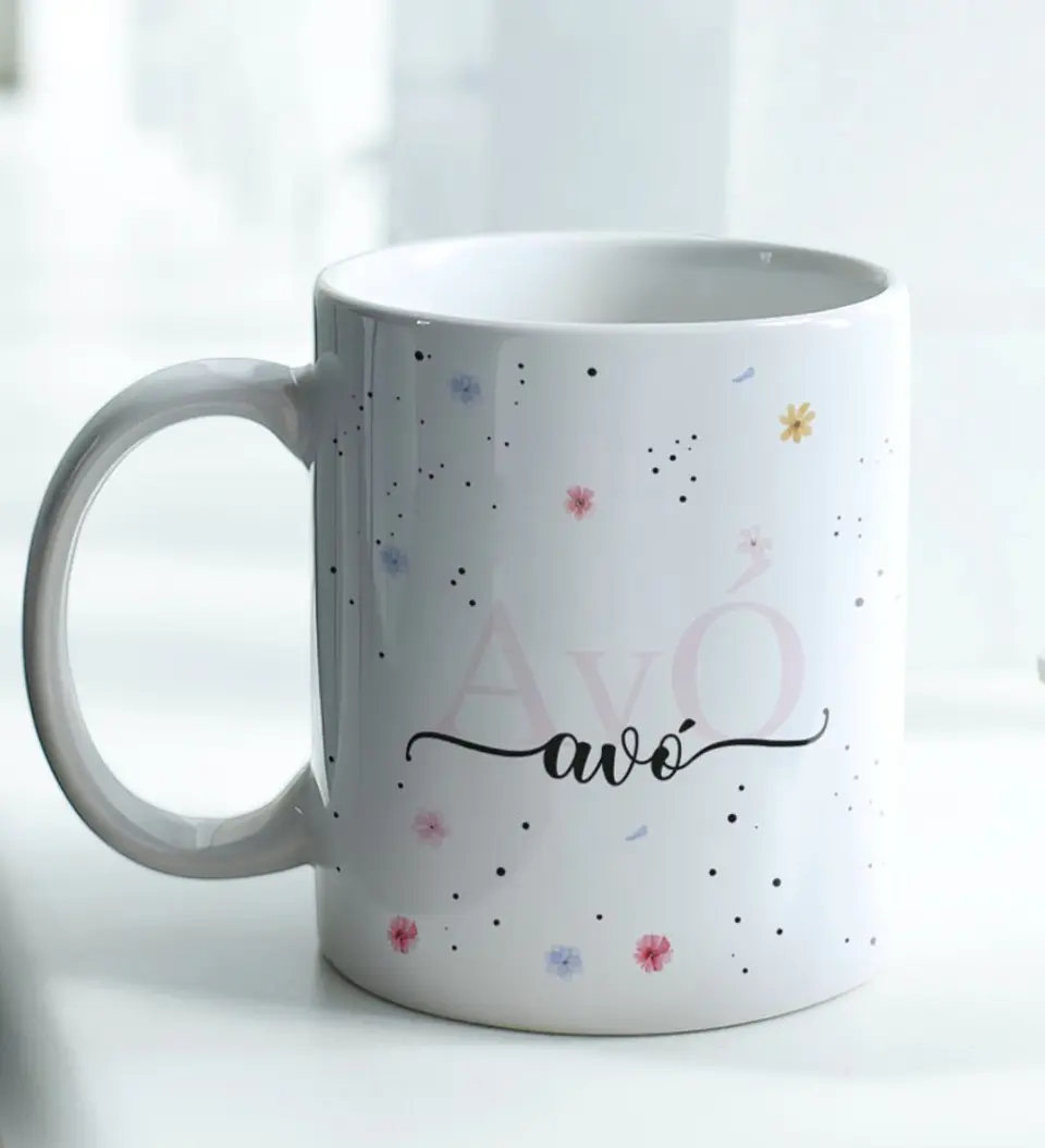 6 Artes para Caneca Mamãe, Dinda, Avó Jardim Arquivo Editável 2