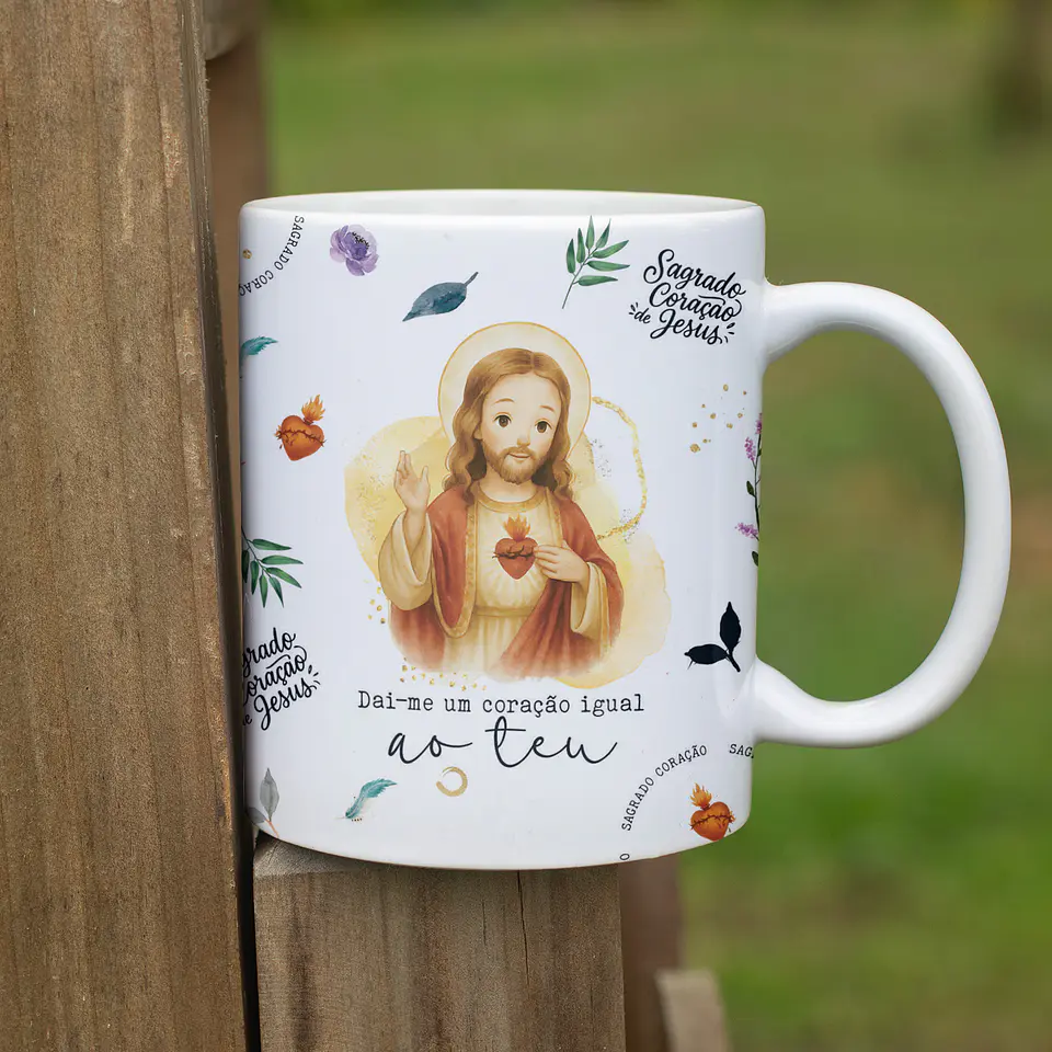 5 Artes para Caneca Sagrado Coração de Jesus Arquivo Editável   3