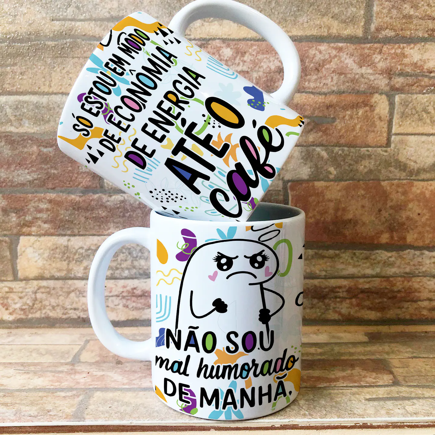 5 Artes para Caneca Flork Frases Café Arquivo Editável 4